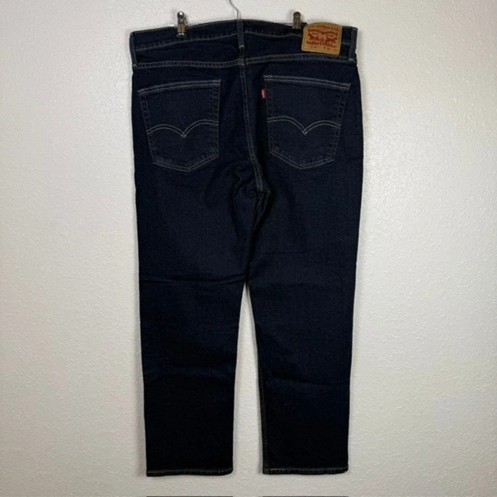 NWT Levi's 514 Straight Fit Jeans 2-Way Comfort Stretch Dark Wash 36x30